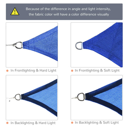 Rectangle 20'x 16' Sun Shade Sail Top Cover Fabric Outdoor Shelter Backyard Window Garden Carrying Bag Blue Shade Sails at Gallery Canada
