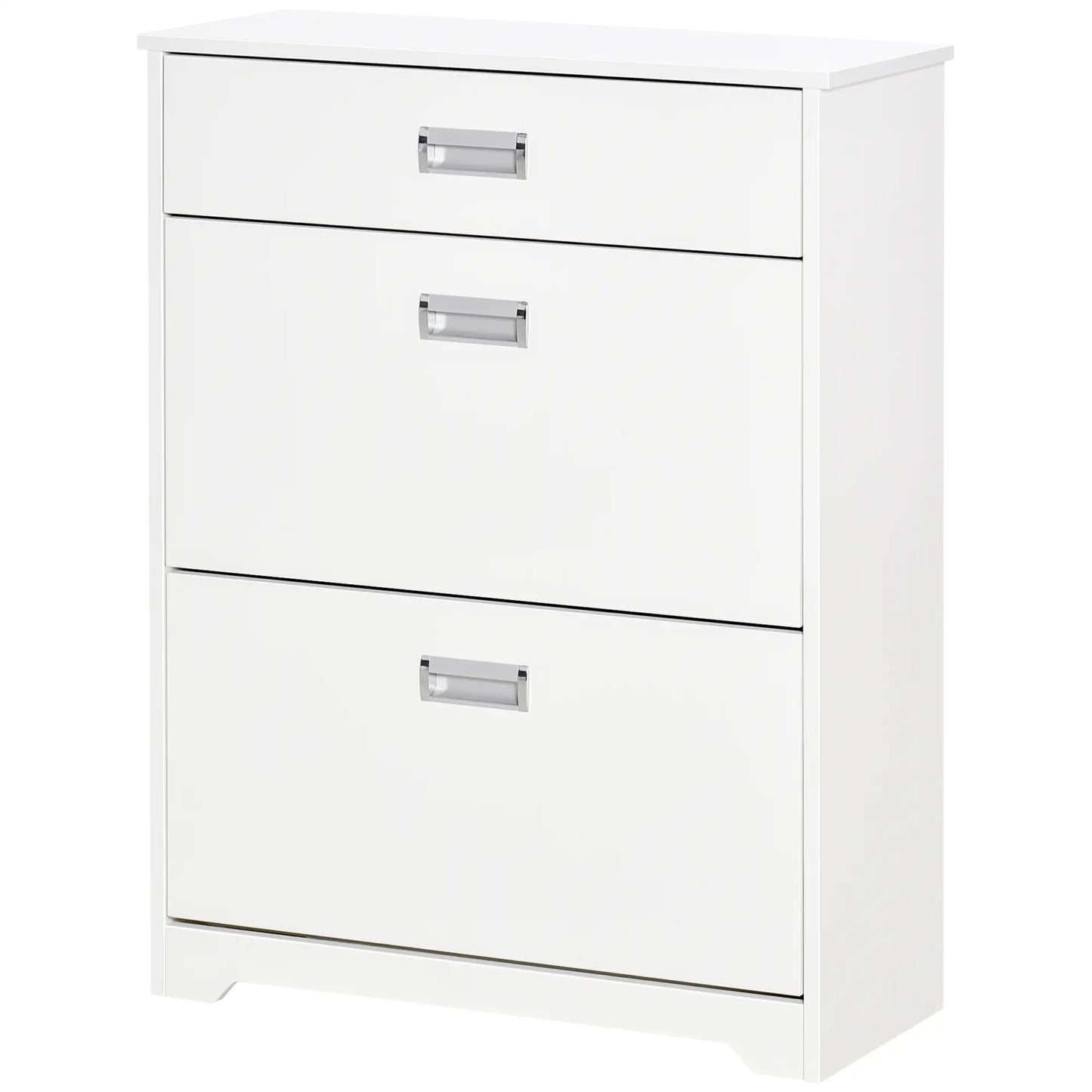 Narrow Shoe Storage, 2 Flip Doors, Adjustable Shelves, Holds 16 Pairs, White Shoe Storage Cabinets & Racks at Gallery Canada