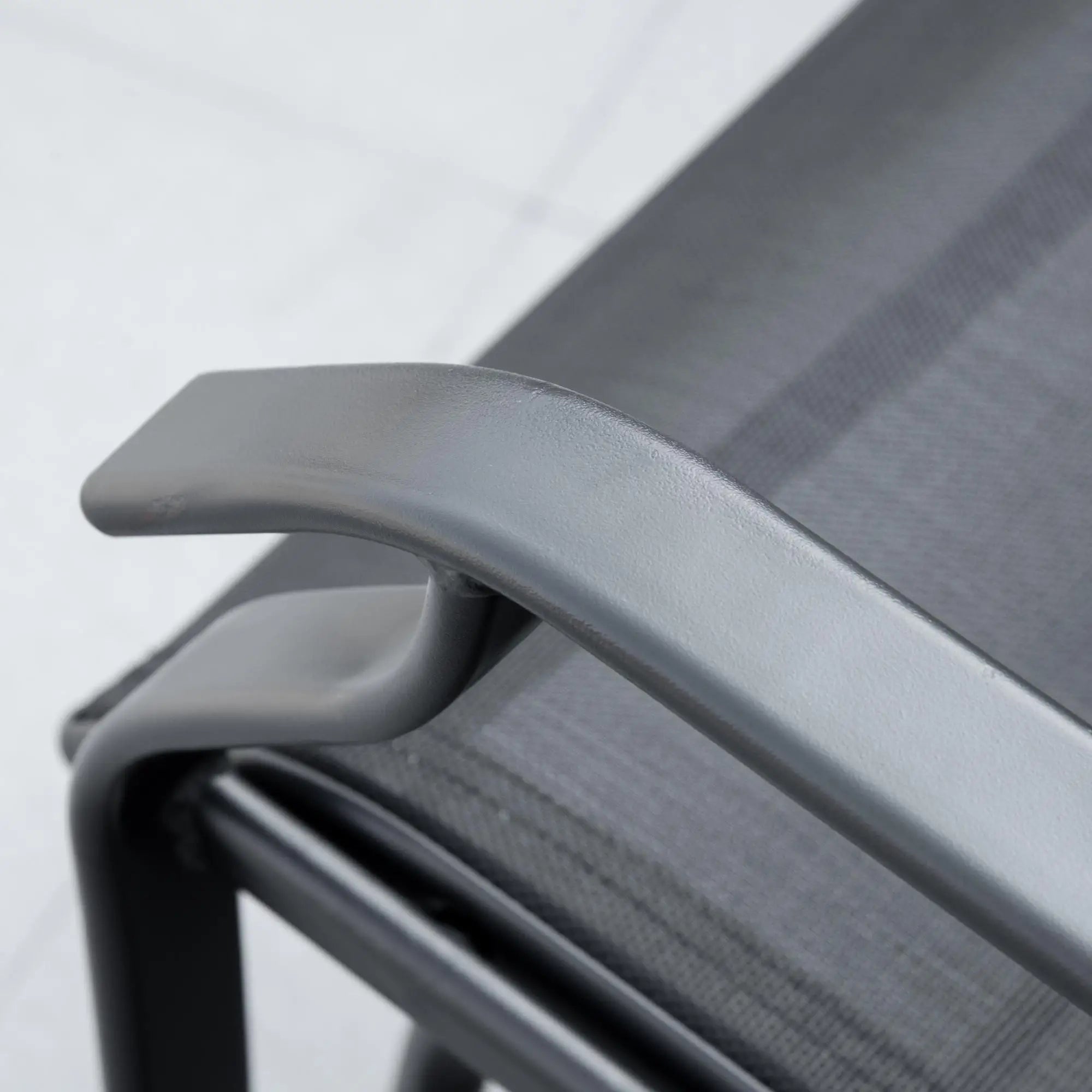 Double Glider Chair with Glass Table, Outdoor High Back, Black Outdoor Gliders at Gallery Canada