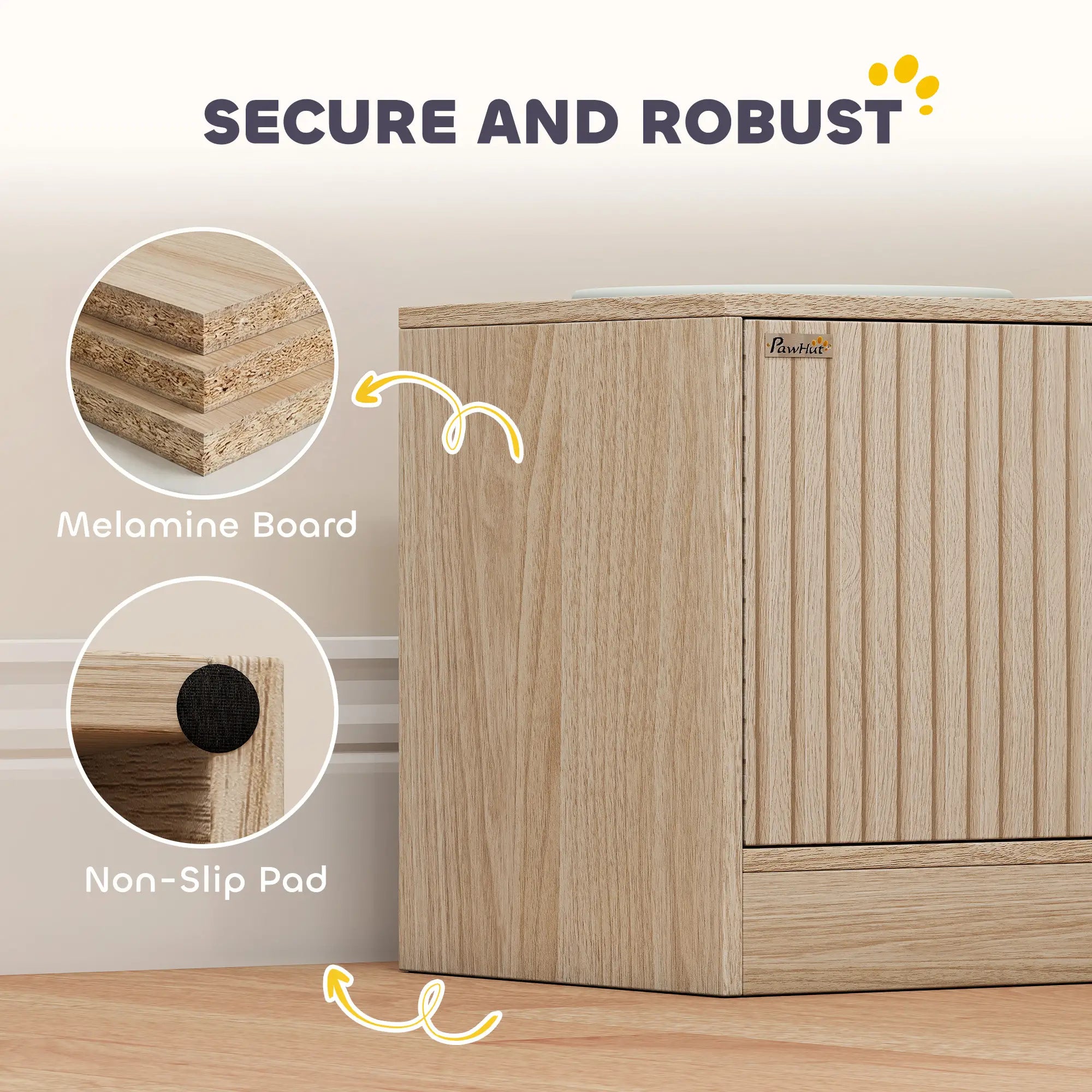 Raised Dog Bowls, Slow Feeder, 2 Stainless Steel Bowls Non-Slip, Oak Dog Bowls at Gallery Canada