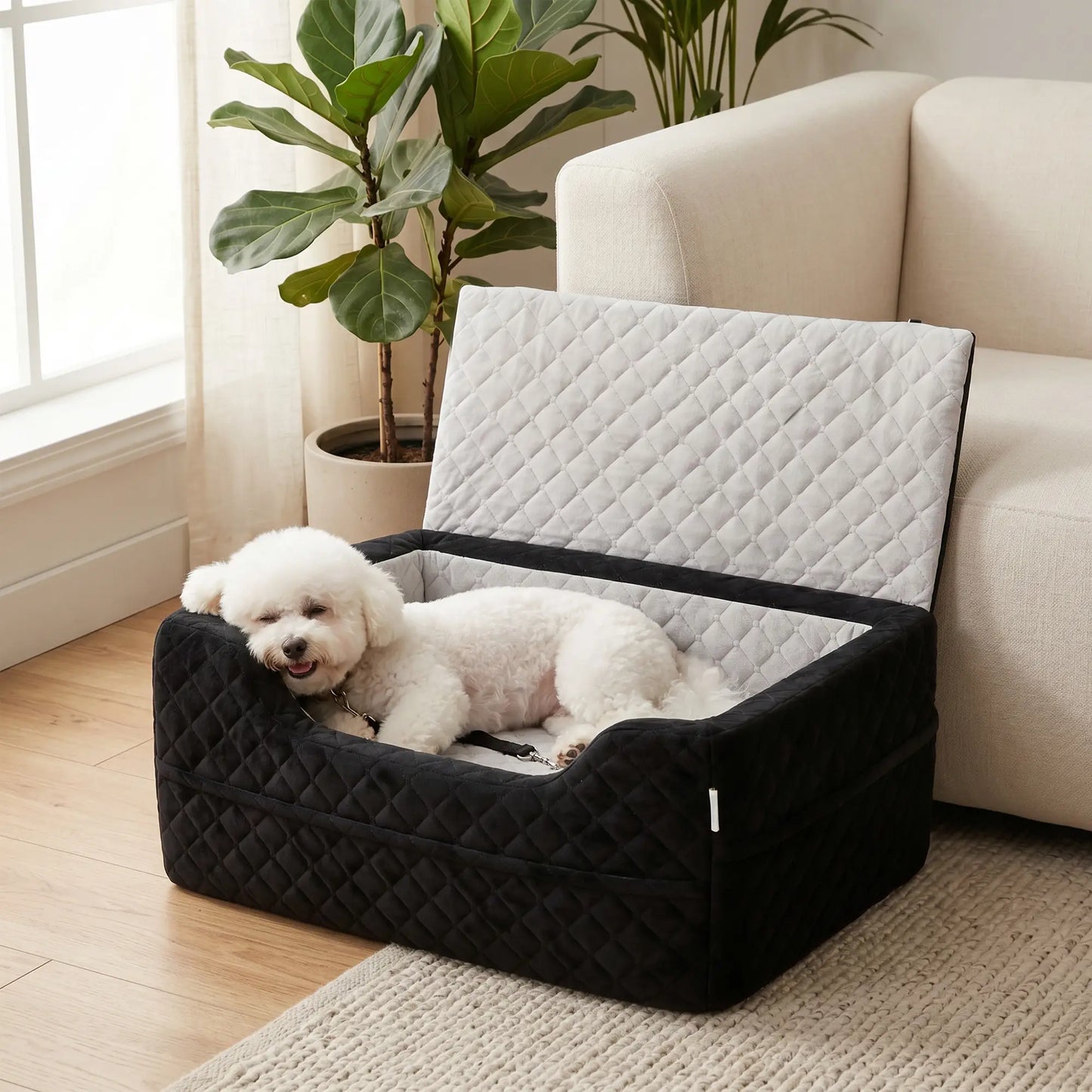 Dog Car Seat, Washable, For Small Dogs Under 10kg, Grey