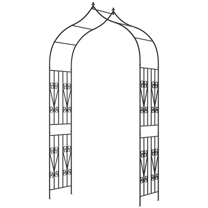 8.7FT Garden Arch Trellis, Outdoor Wedding Arbor, Scrollwork Design Garden Arches at Gallery Canada