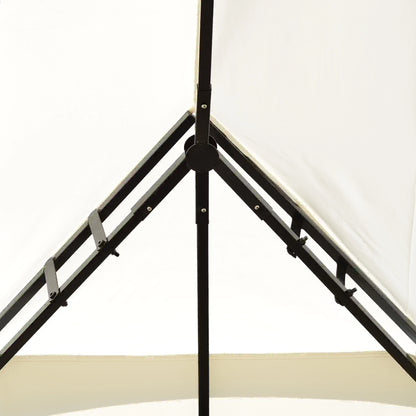 10x13ft Steel Gazebo, Sun Shelter, Vented Roof, Cream White Gazebos at Gallery Canada