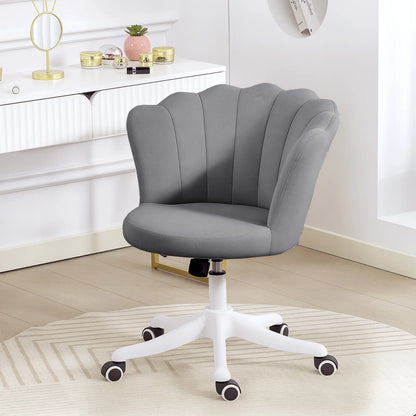 Armless Swivel Desk Chair, Adjustable Height, Backrest, Tilt Function, Grey Task Chairs at Gallery Canada
