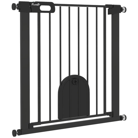 30"-32" Extra Wide Pet Gate, Small Door, 30"H, Black Houses, Kennels & Pens Black at Gallery Canada