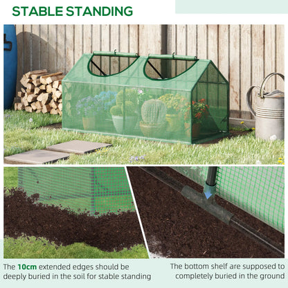 47" x 24" x 24" Portable Mini Greenhouse, Steel Frame, PE Cover, Green Mini Greenhouses at Gallery Canada