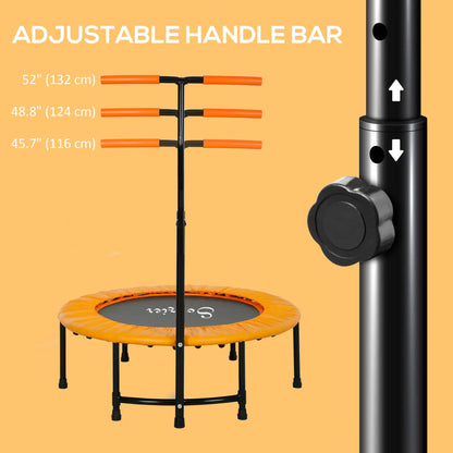 39" Mini Exercise Trampoline, Adjustable T-Bar, Orange Trampolines at Gallery Canada