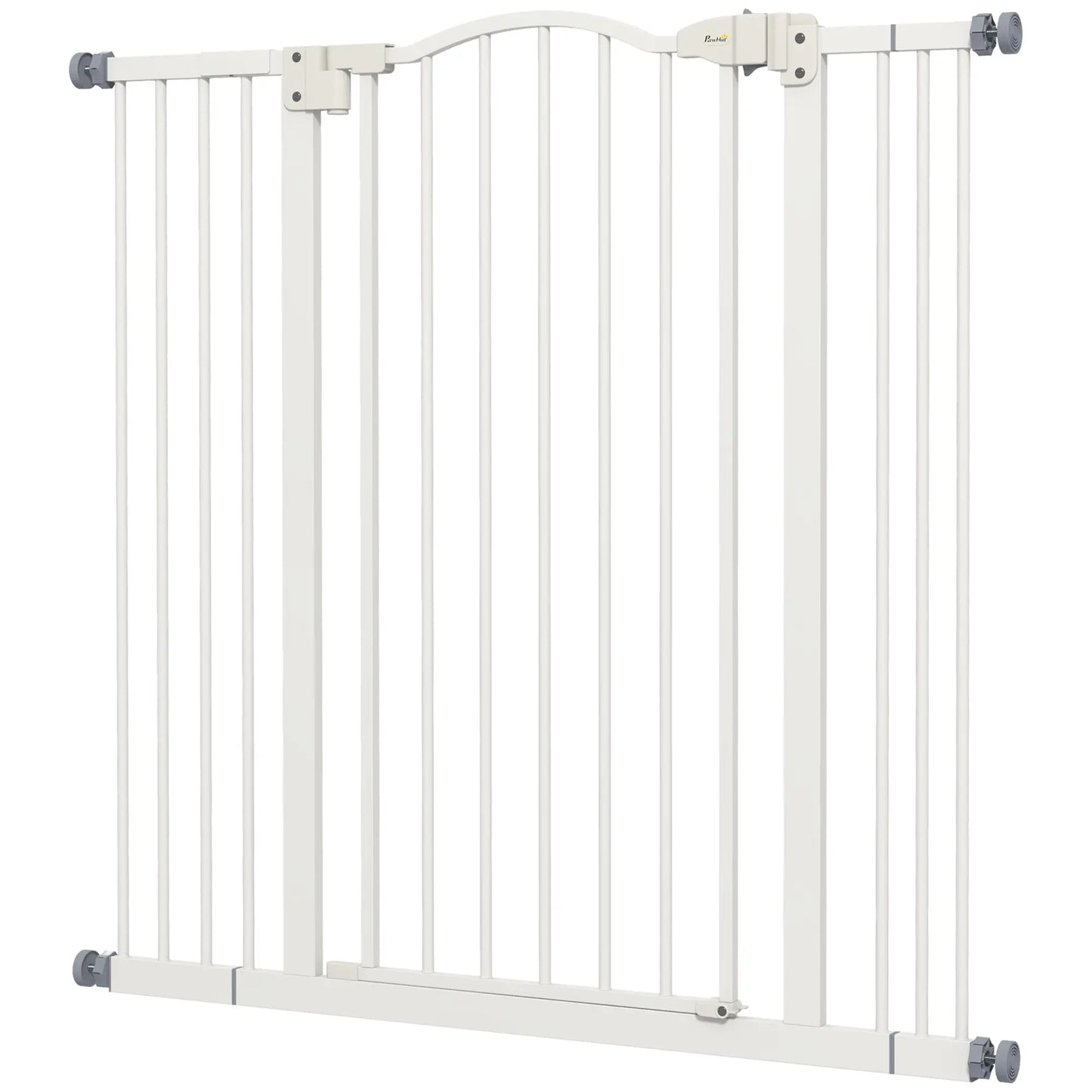 Extra Tall Dog Gate with Door, Pressure Fit, Auto Close, 29-39 Inches, White Houses, Kennels & Pens White at Gallery Canada