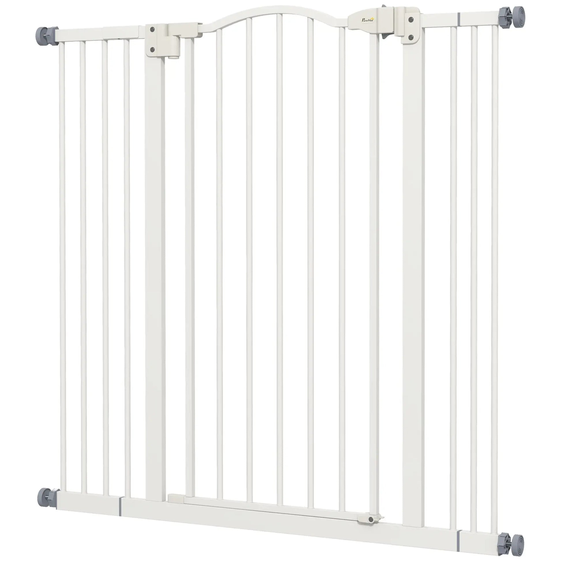 Extra Tall Dog Gate with Door, Pressure Fit, Auto Close, 29-39 Inches, White Houses, Kennels & Pens White at Gallery Canada