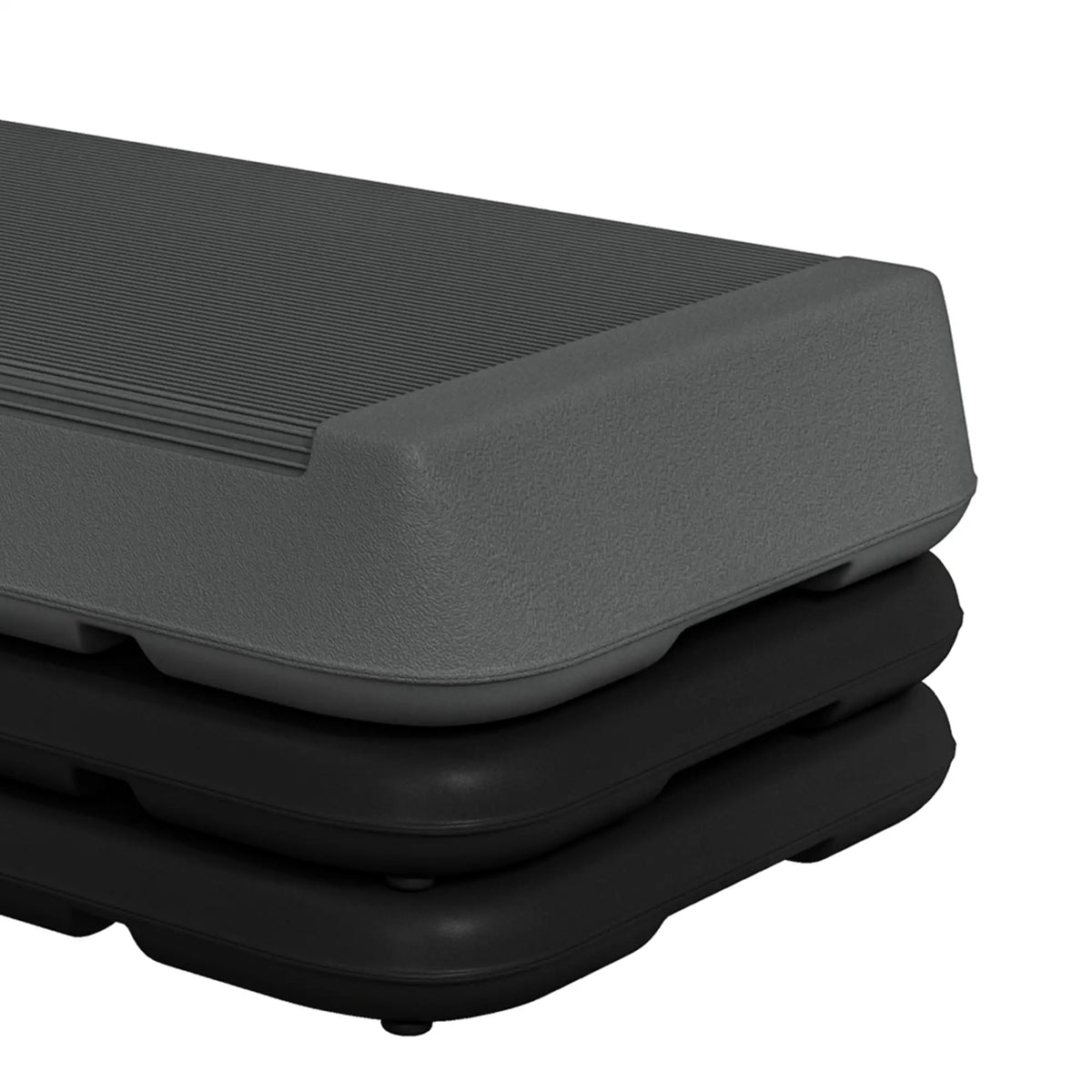 Stepper Aérobique Réglable, 3 Niveaux 4", 6", 8", 150kg, Gris