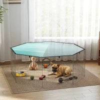 Enclos pour animaux de compagnie pliable avec couvercle supérieur, enclos pour chien portable et robuste