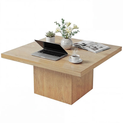 Square Coffee Table, 1.6" Thick Tabletop, Natural Wood Coffee Tables Natural at Gallery Canada