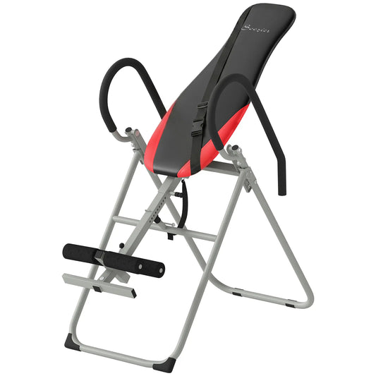 Inversion Table, Heavy Duty Folding Inversion Table with Adjustable Ankle Lock and Safety Belt for Pain Relief Therapy Strength Training Equipment Red at Gallery Canada
