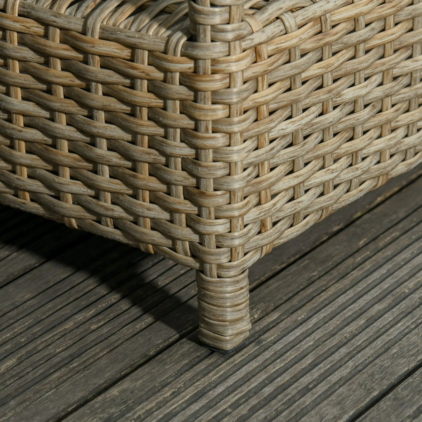 3pc Patio Wicker Bistro Set, PE Rattan Coffee Table, Adjustable Chairs, Khaki Bistro Sets at Gallery Canada