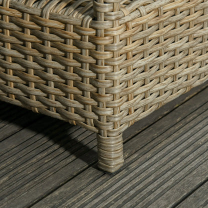 3pc Patio Wicker Bistro Set, PE Rattan Coffee Table, Adjustable Chairs, Khaki Bistro Sets at Gallery Canada