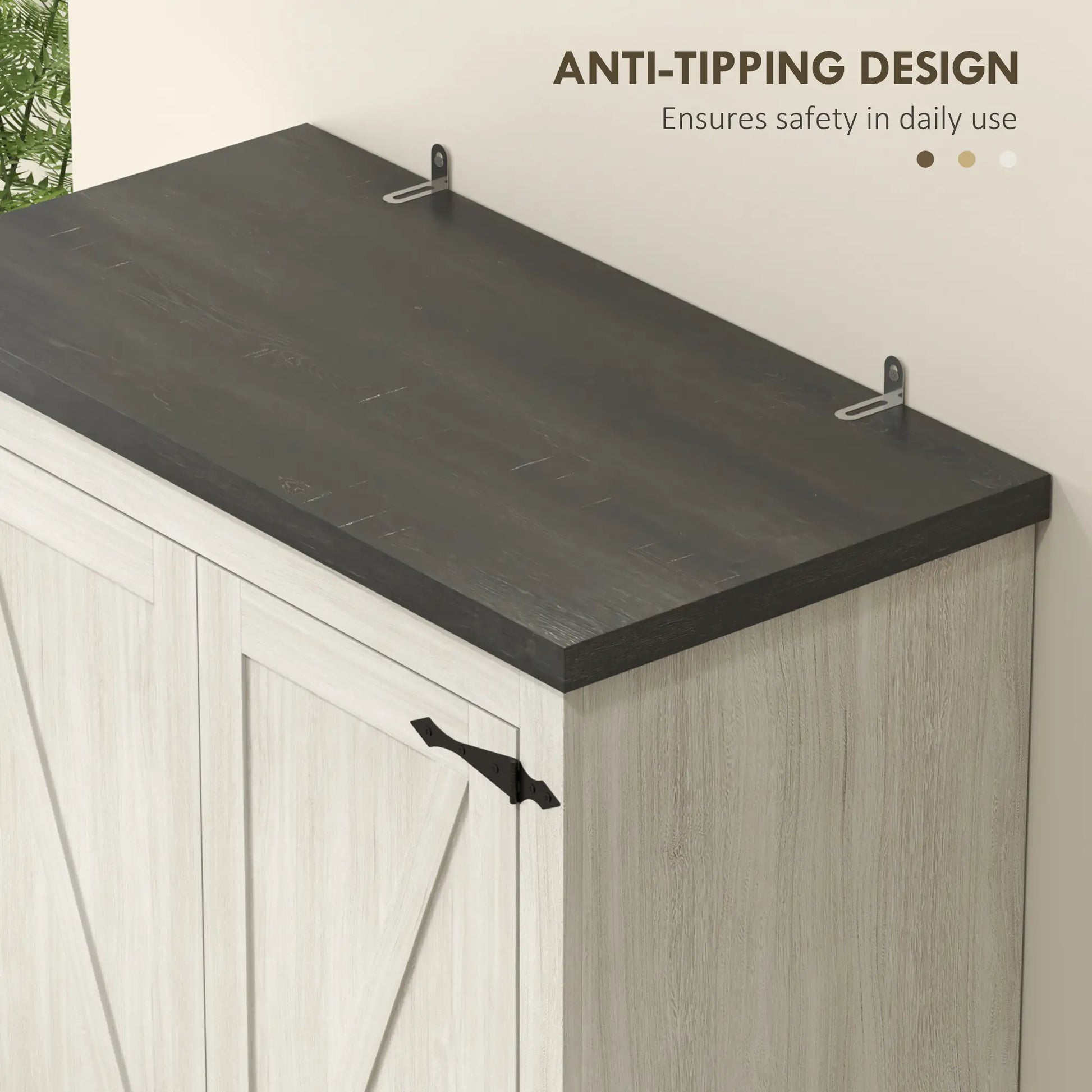 Farmhouse Kitchen Pantry, 64" Freestanding, Distressed, White Kitchen Pantry Cabinets at Gallery Canada