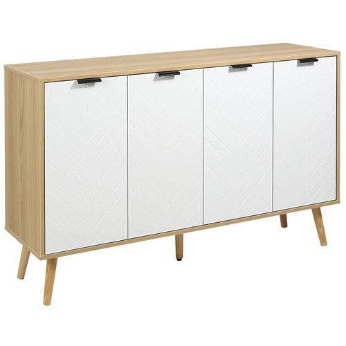 Modern Sideboard, Dining Cabinet with Adjustable Shelves, Natural