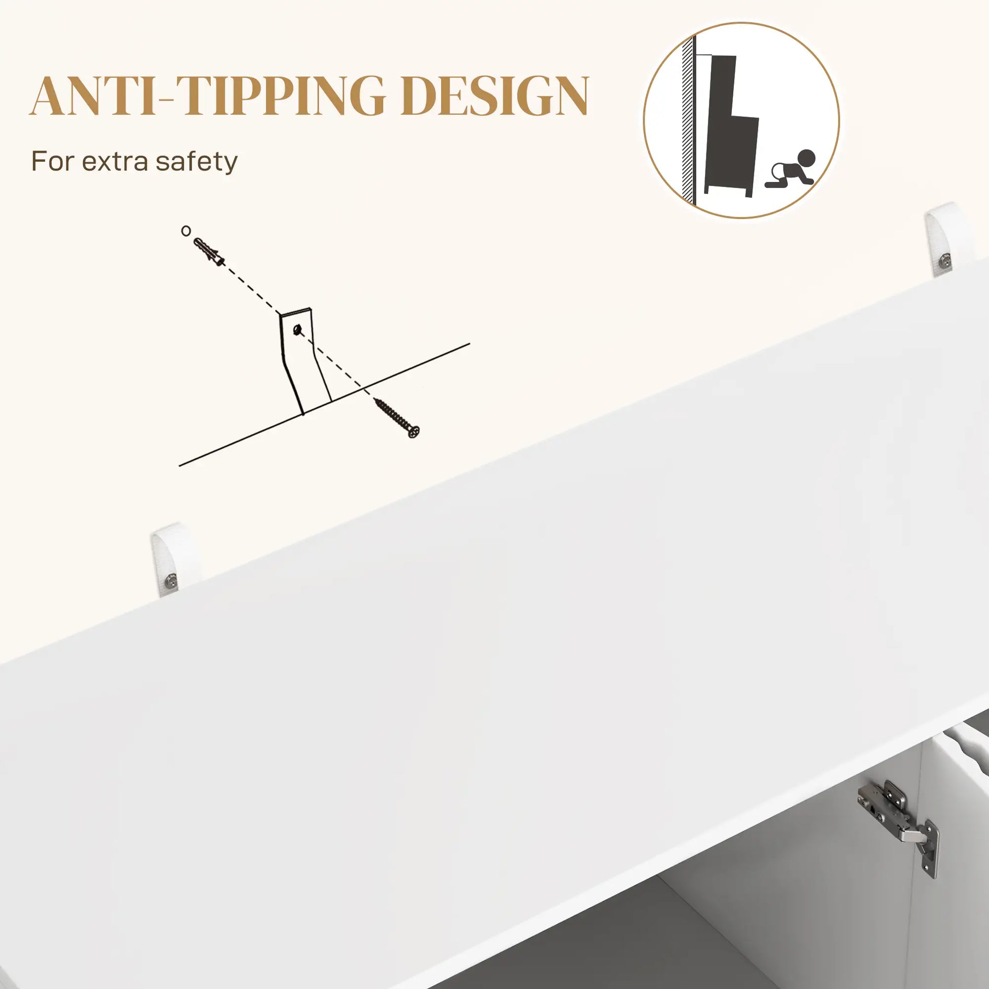 Modern Kitchen Storage Cabinet, Adjustable Shelves, White Bar Cabinets at Gallery Canada