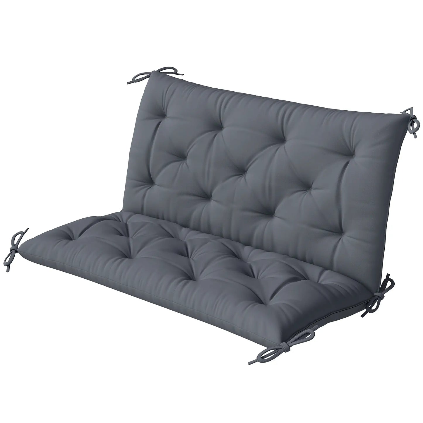 Porch Swing Cushion, Garden Bench Cushion with Backrest, Non-Slip, 39.4" x 38.6", Dark Grey Patio Chair Cushions at Gallery Canada
