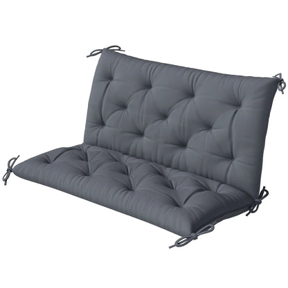 Porch Swing Cushion, Garden Bench Cushion with Backrest, Non-Slip, 39.4" x 38.6", Dark Grey Patio Chair Cushions at Gallery Canada