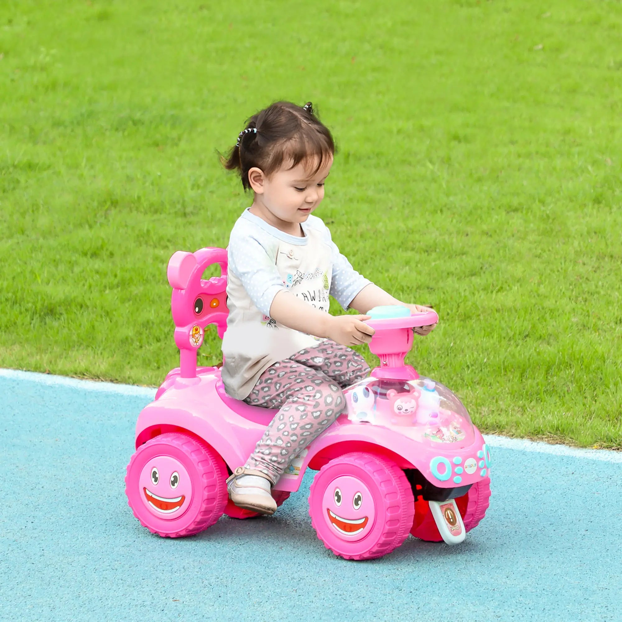 Toddler Push Car with Horn, Light, Music, Pink Push Cars for Toddlers at Gallery Canada