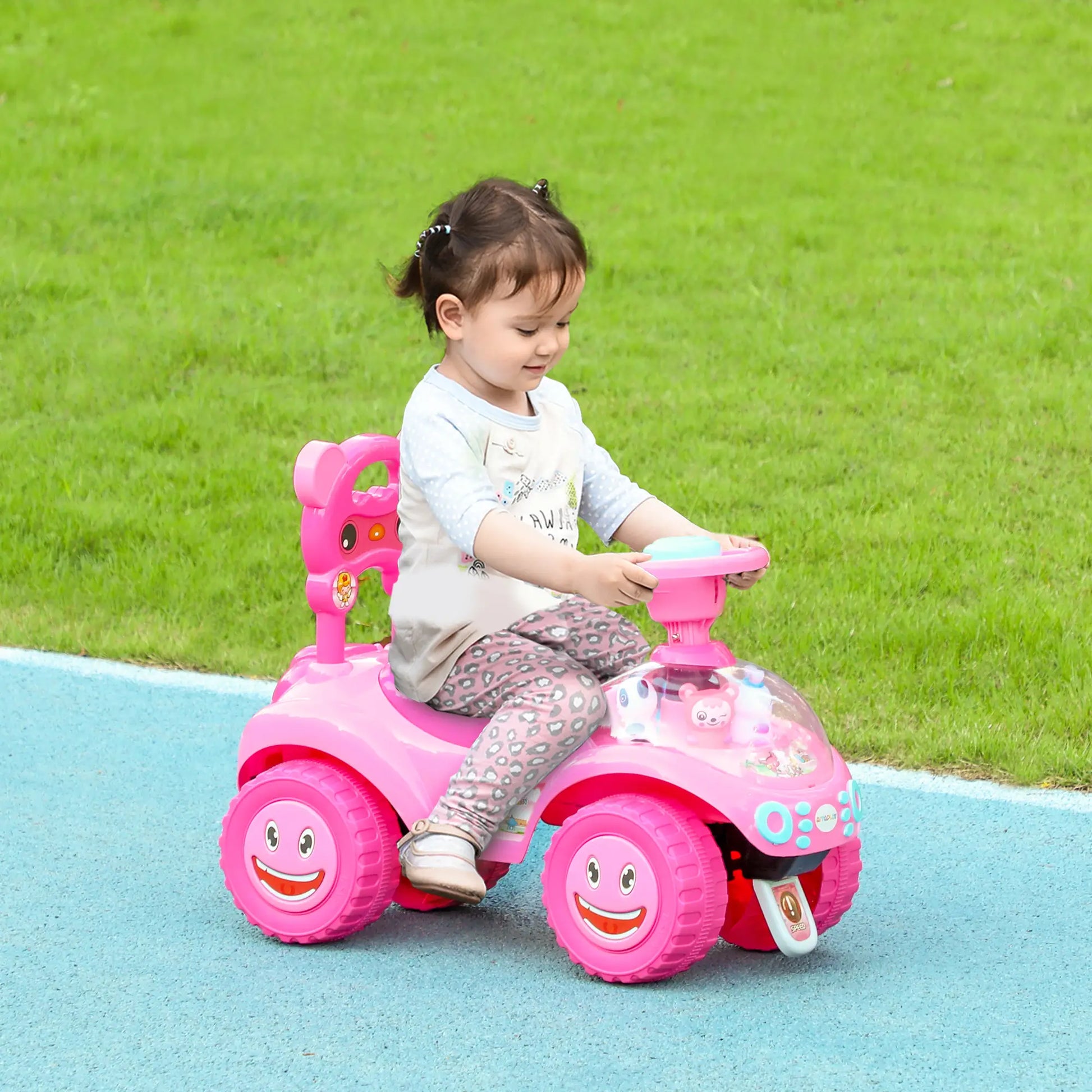 Toddler Push Car with Horn, Light, Music, Pink Push Cars for Toddlers at Gallery Canada