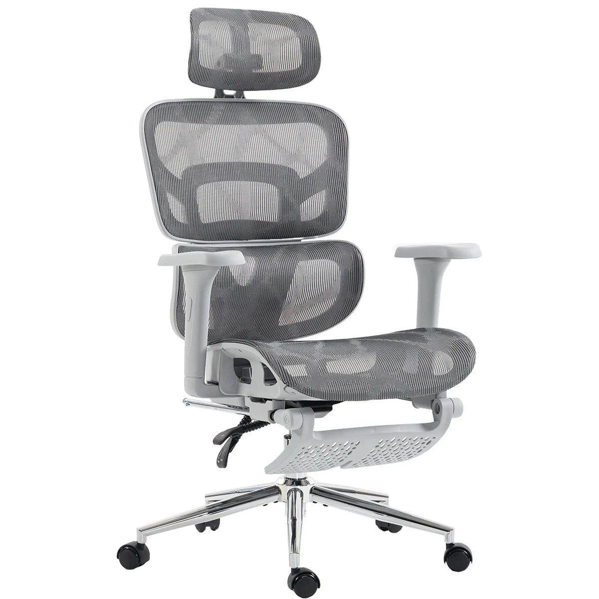 Ergonomic Office Chair, Mesh Reclining, Grey