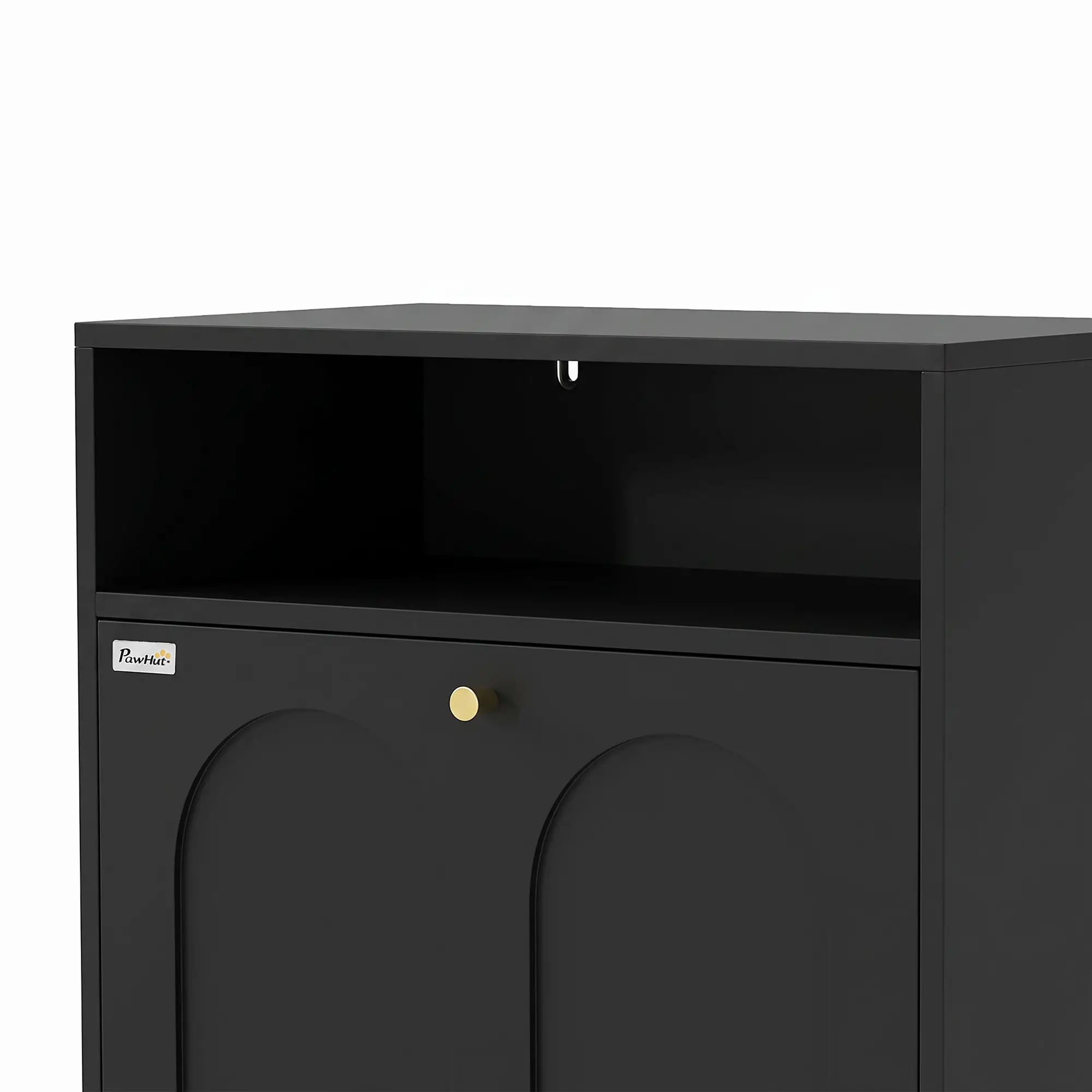 Dog Feeding Station, Food Storage Cabinet, 2 Elevated Bowls, Black Dog Bowls at Gallery Canada
