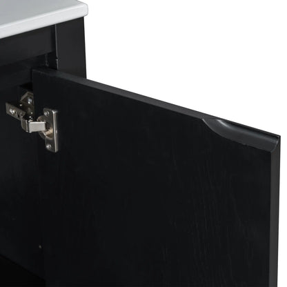 Solid Wood Bathroom Vanity, Ceramic Sink, Storage Cabinet, 36" L x 18.5" W x 34" H, Espresso Sink Cabinets at Gallery Canada