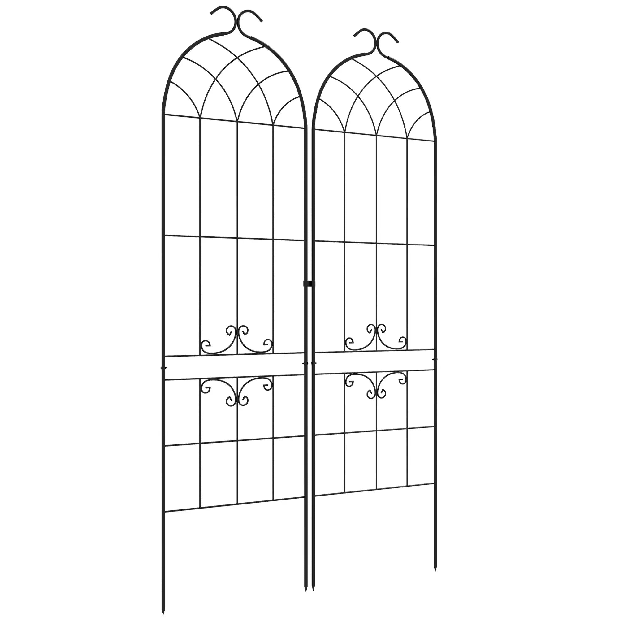 2 Pcs Metal Garden Trellis for Climbing Plants, Outdoor Plant Support Plant Stands at Gallery Canada