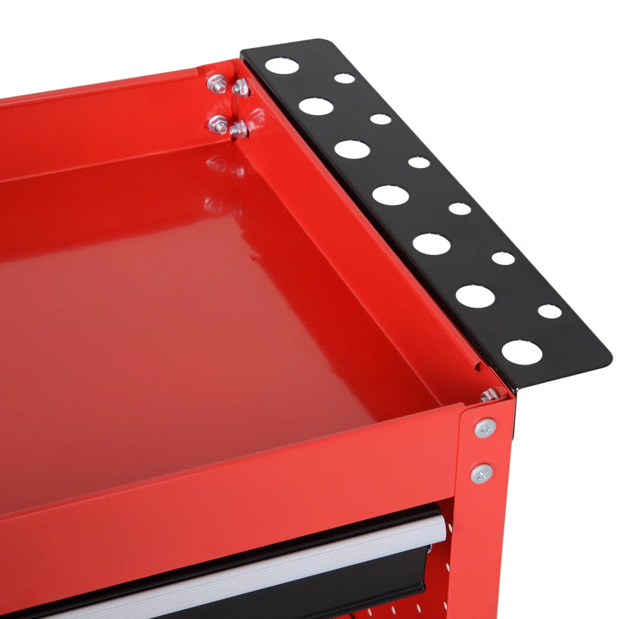 Tool Cart on Wheels, Ball Bearing Drawer, Storage Trays, Red Tool Organizers at Gallery Canada