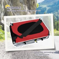 Dog Bike, Trailer Pet Cart, Bicycle Wagon, Travel Cargo, Carrier Attachment with Hitch, Foldable for Travelling, Red Dog Bike Trailers & Strollers at Gallery Canada