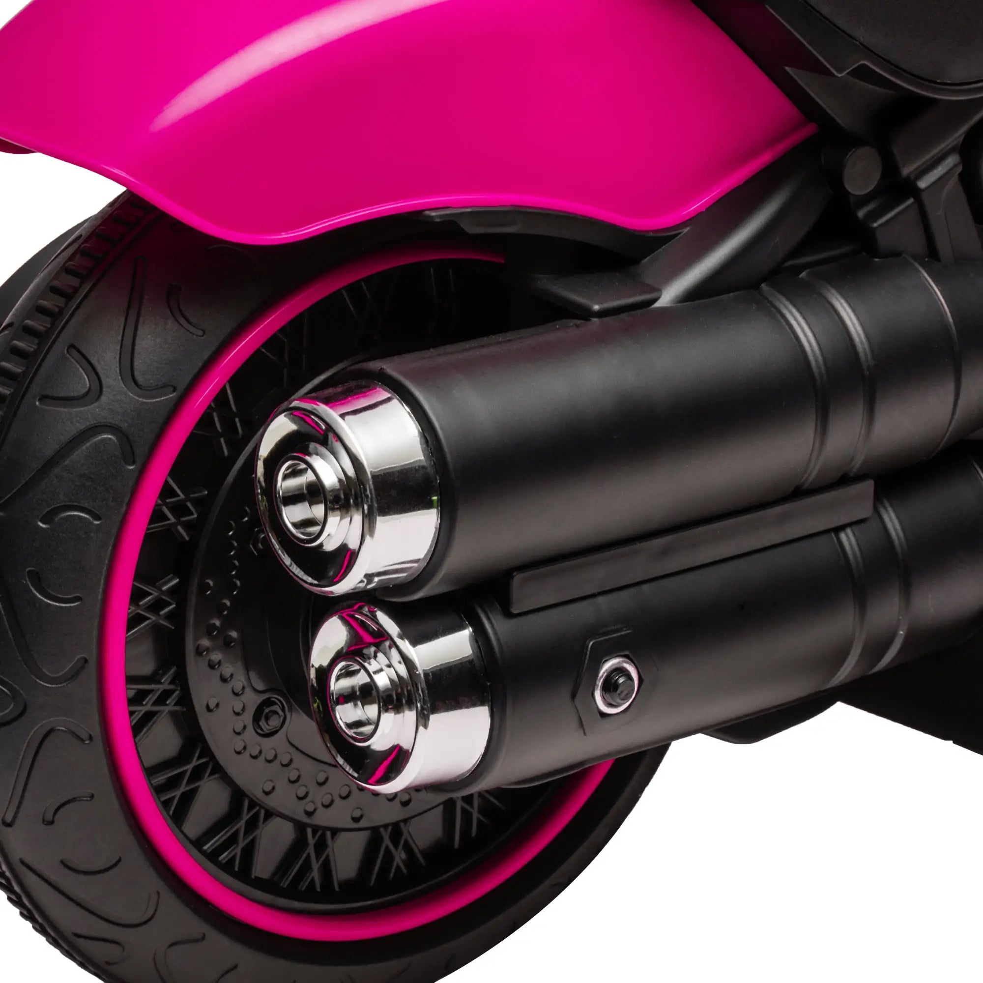 6V Kids Motorcycle with Training Wheels, Pink Electric Motorcycles at Gallery Canada