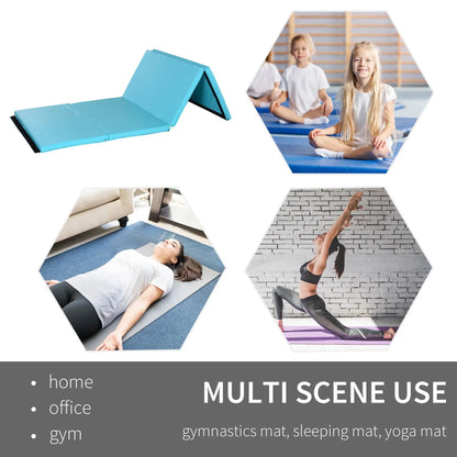 4'x8'x2" Folding Gymnastics Mat, Exercise Mat For Yoga MMA, Light Blue Gymnastics Mats at Gallery Canada
