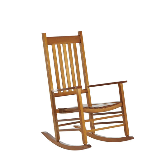 Wooden Porch Rocking Chair, Outdoor Patio Rocker, Garden Seat, Natural Outdoor Rocking Chairs Wood Colour at Gallery Canada