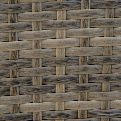 Outdoor PE Rattan Adirondack Chair, w/ Cushions, Blue Patio Chairs at Gallery Canada