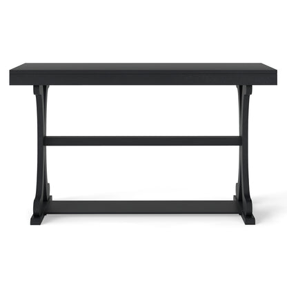 Narrow Console Table Vintage 52 Inch Long with Open Storage Shelf, Black Console Tables at Gallery Canada