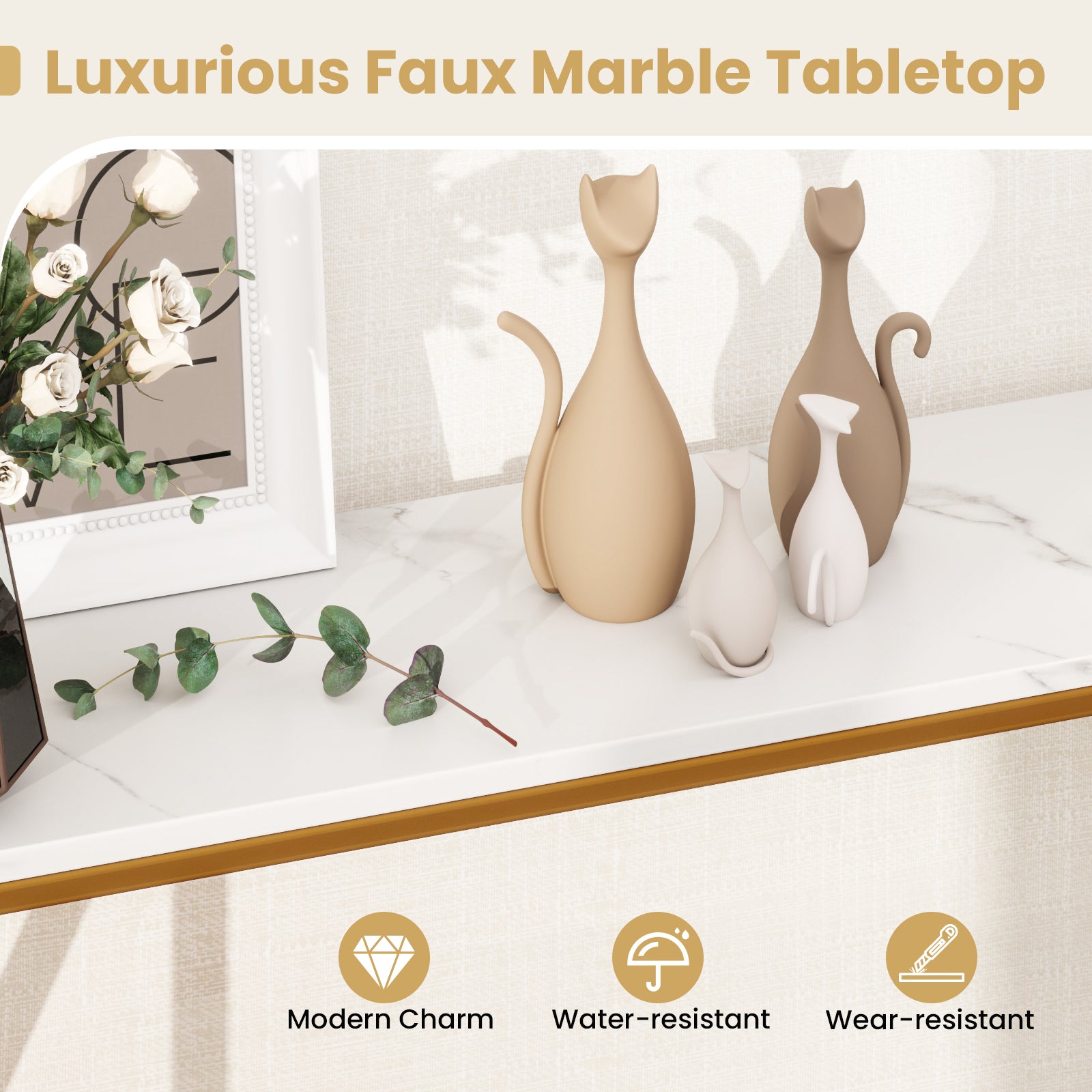 Narrow Console Table 2-Tier Entryway Table with Storage, White Console Tables at Gallery Canada