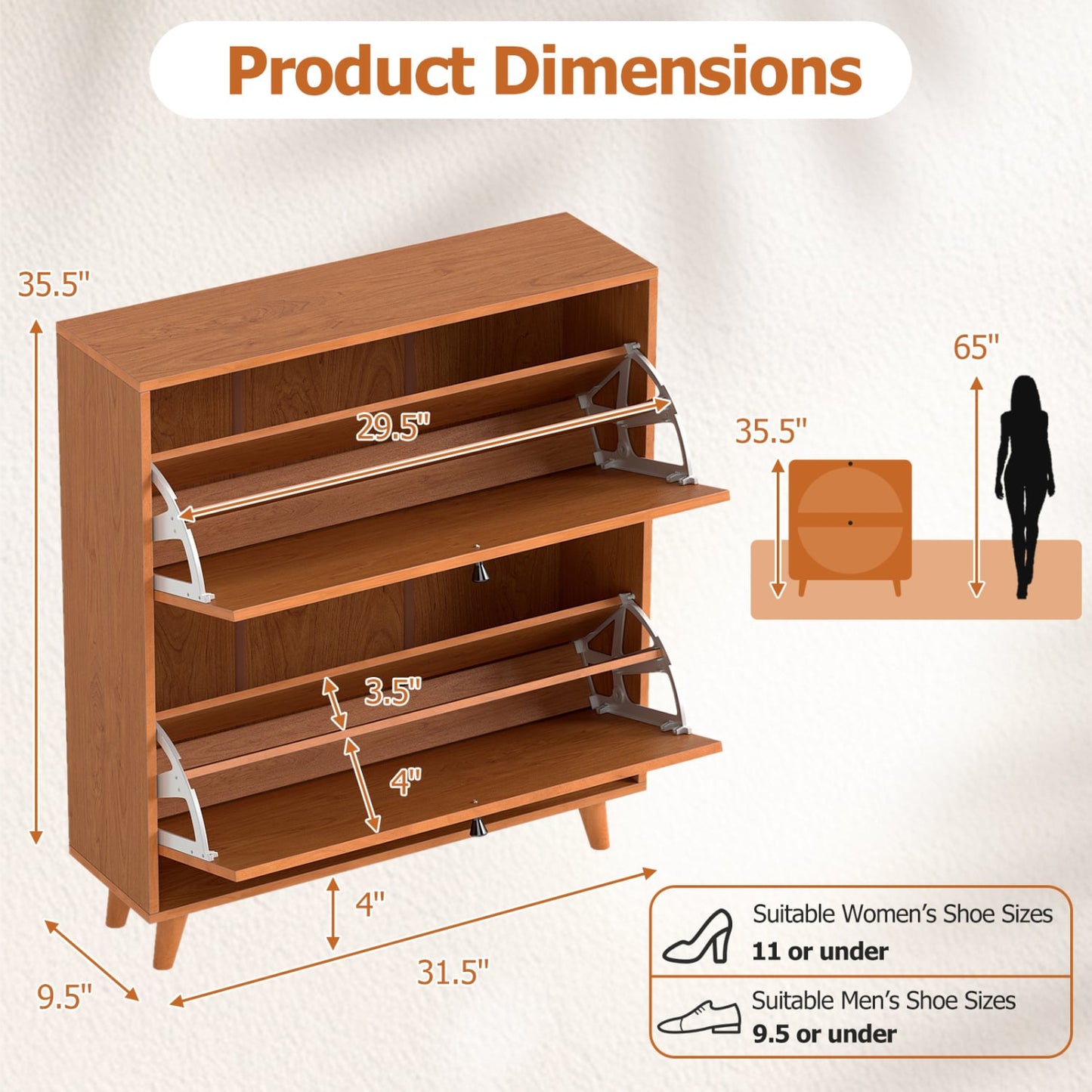 Narrow Shoe Cabinet with Adjustable Shelves, Oak Shoe Racks & Storage Benches at Gallery Canada
