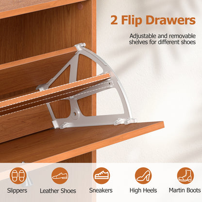 Narrow Shoe Cabinet with Adjustable Shelves, Oak Shoe Racks & Storage Benches at Gallery Canada