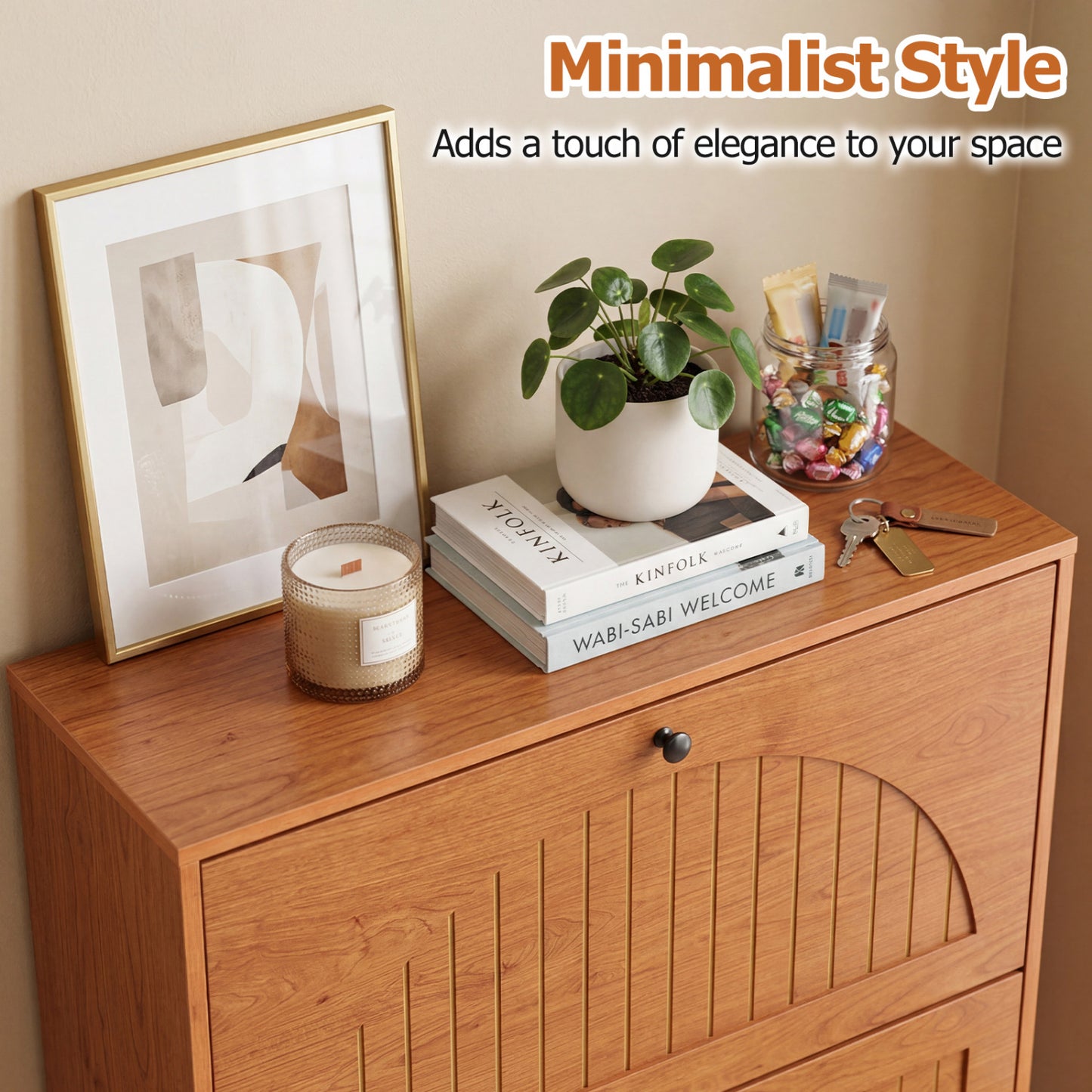 Narrow Shoe Cabinet with Adjustable Shelves, Oak Shoe Racks & Storage Benches at Gallery Canada
