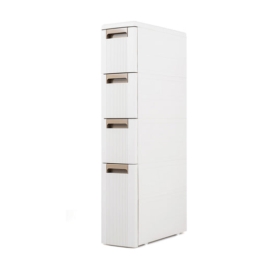 Narrow Storage Cabinet With Drawers, M, Beige Floor Cabinets Beige at Gallery Canada