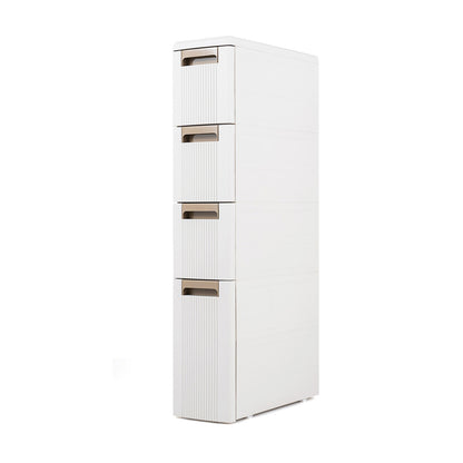 Narrow Storage Cabinet With Drawers, M, Beige Floor Cabinets at Gallery Canada