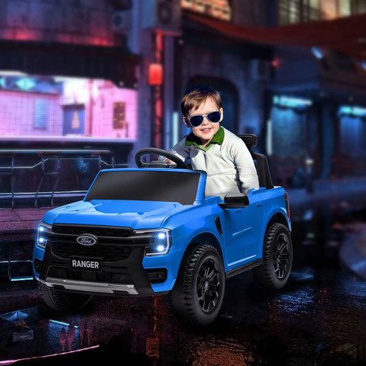 12V Ride On Car, Battery Powered Kids Truck, Blue Electric Toy Cars Blue at Gallery Canada