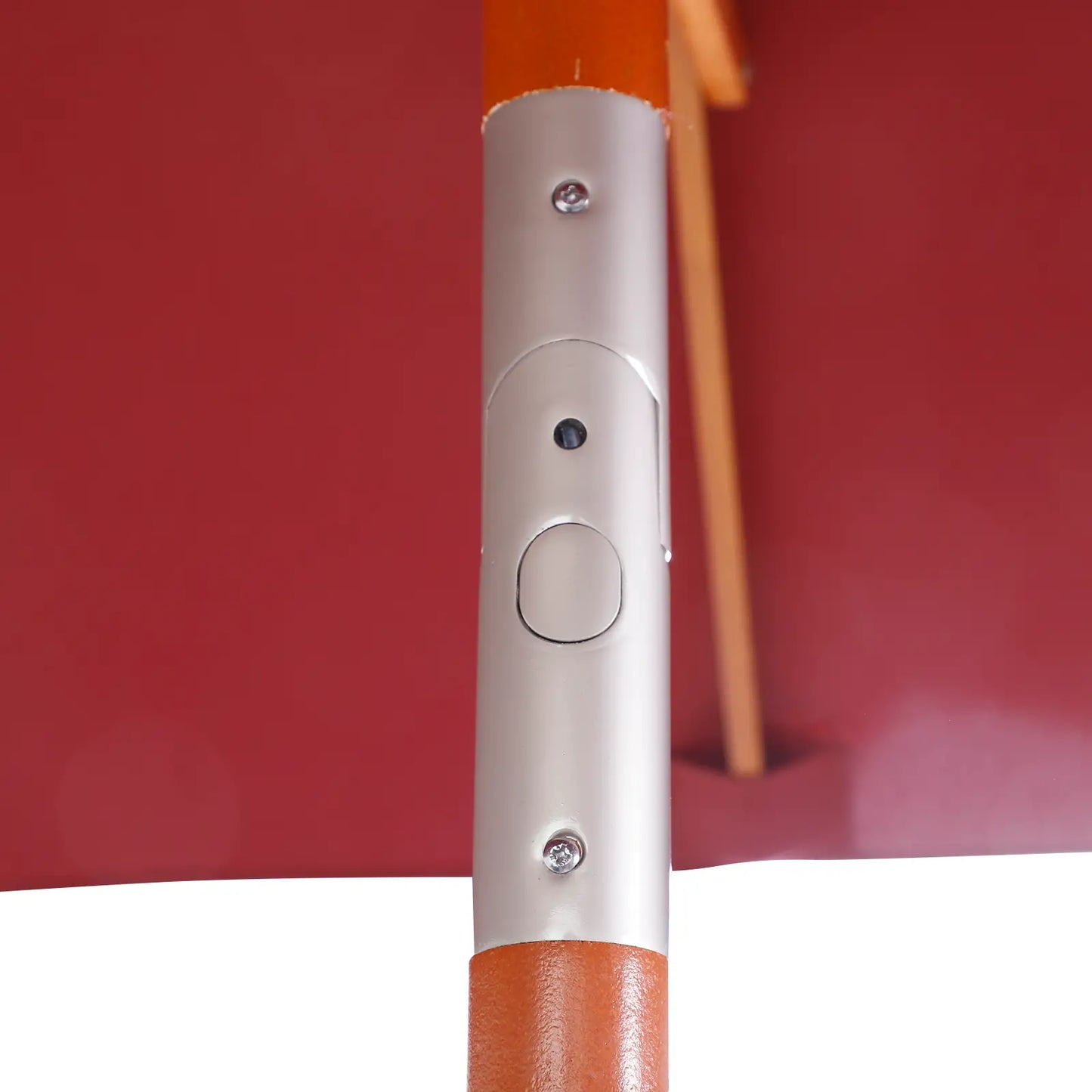 6.6x5ft Square Wooden Patio Umbrella, Tilt Mechanism, 6 Bamboo Ribs, Wine Red Sun Umbrellas at Gallery Canada