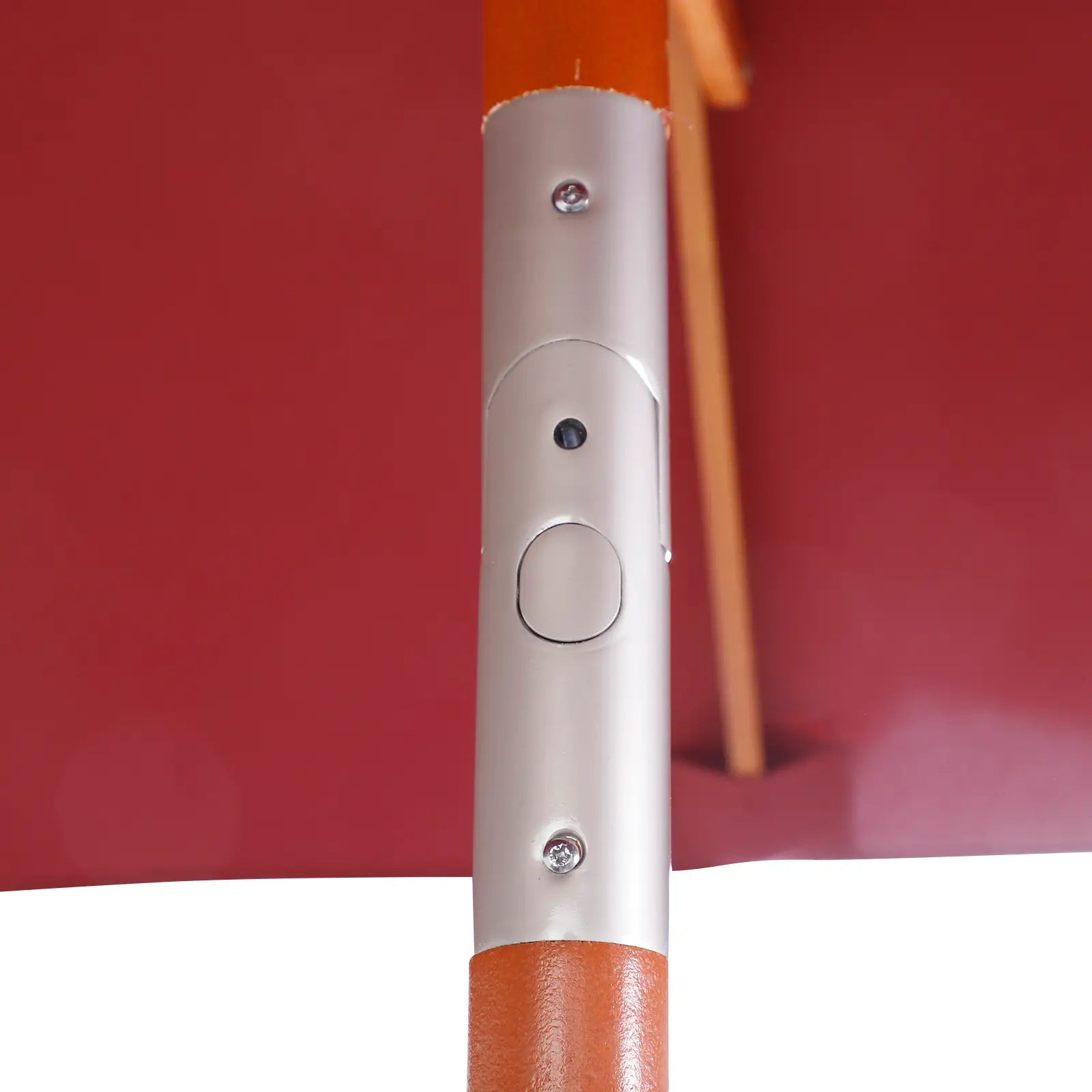 6.6x5ft Square Wooden Patio Umbrella, Tilt Mechanism, 6 Bamboo Ribs, Wine Red Sun Umbrellas at Gallery Canada