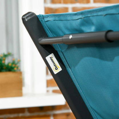 5-Position Tanning Chair With Wheels, Headrest, Aluminum Frame, Blue Lounger Chairs at Gallery Canada