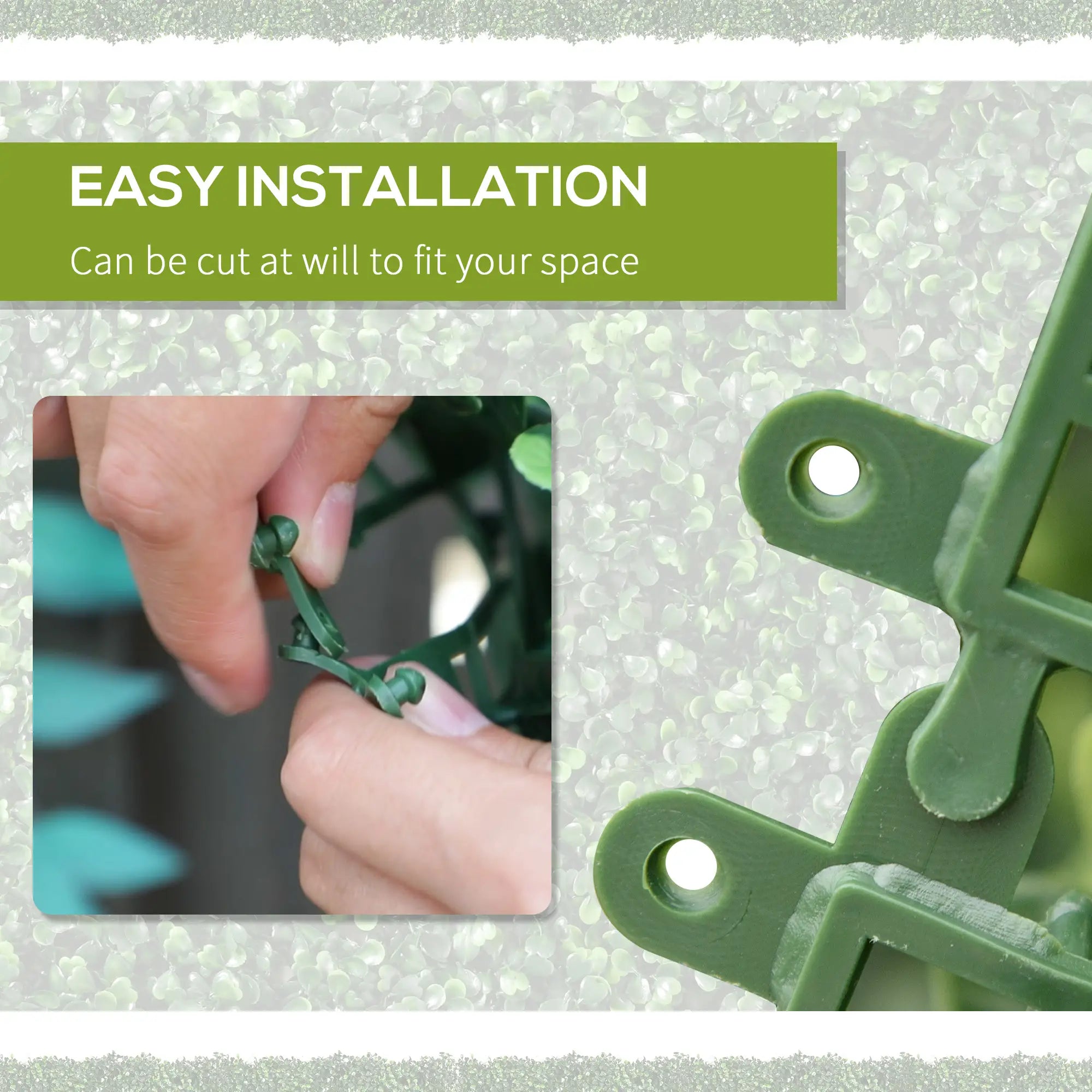 12-Piece Artificial Grass, Fake Green Wall, 19.75