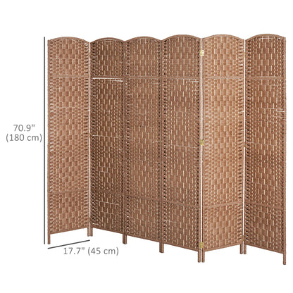6ft Folding Room Divider, 6 Panel Wooden Frame, Natural Room Dividers at Gallery Canada