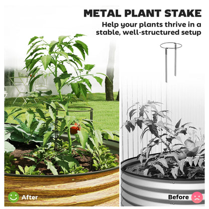 5' x 3' x 1' Galvanized Raised Garden Bed, Brown Wood Effect, Brown